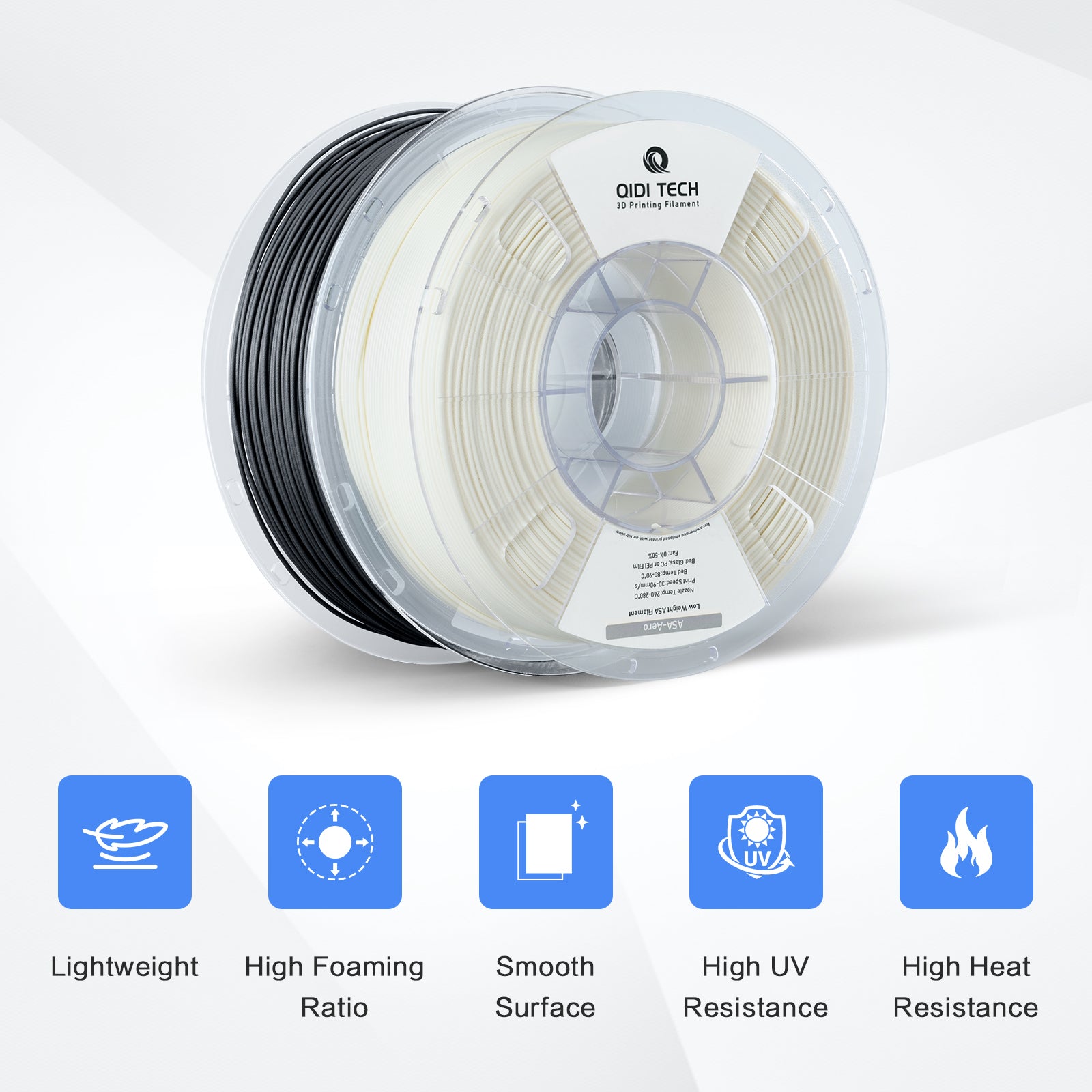 ASA-Aero Lightweight ASA Filament | Foaming 3D Material – QIDI US