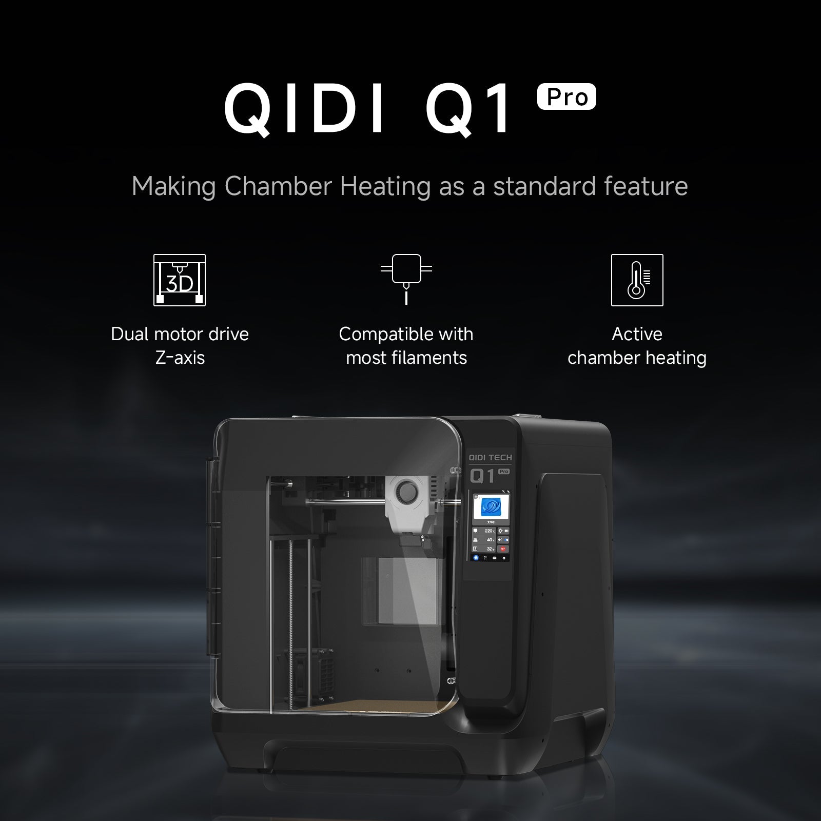 QIDI TECH Q1 Pro 3Dプリンター Amazon | QIDI TECH Q1 Pro 3Dプリンター、600mm/秒高速、オート
