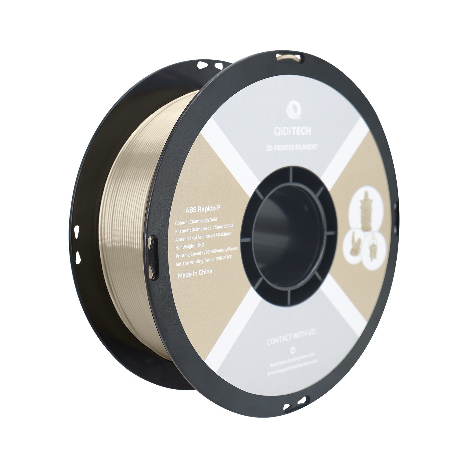 QIDI ABS Rapido P Champagne Gold Filament