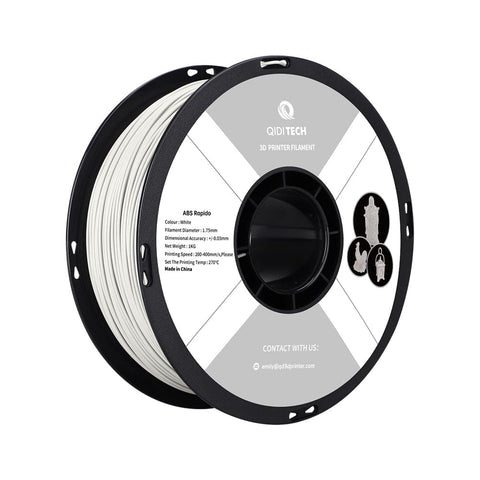 ABS Rapido Filament - 1 Kg / White HEX Code #FFFFFF / US