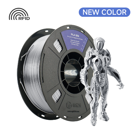 PLA Silk Filament - Sliver HEX Code #8A8D8F