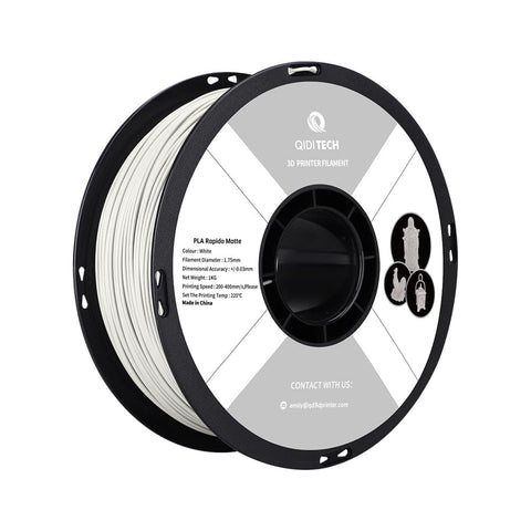 PLA Matte Rapido Filament - White HEX Code #FFFFFF