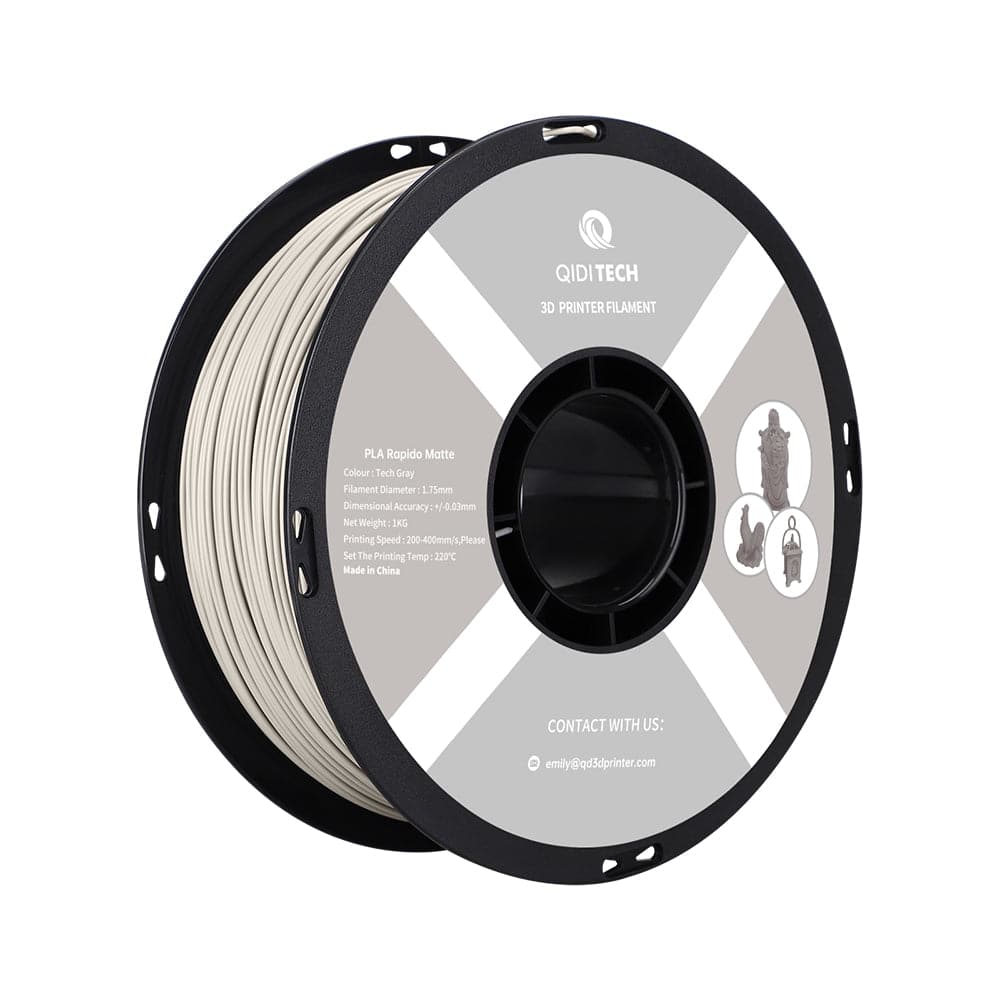 QIDI PLA Rapido Matte Filament - Tech Gray