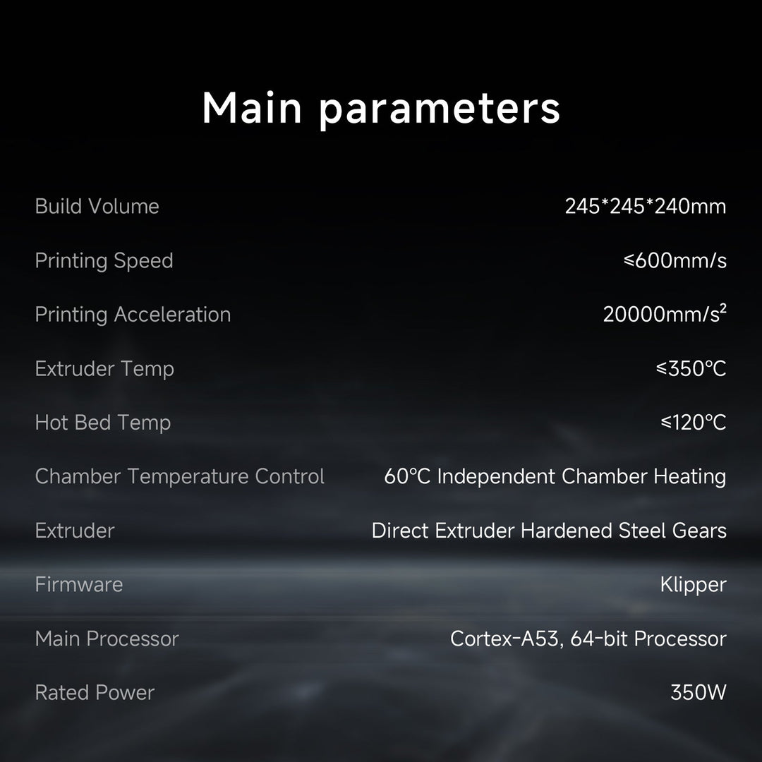 QIDI Q1 Pro 3D Printer - Main Parameters