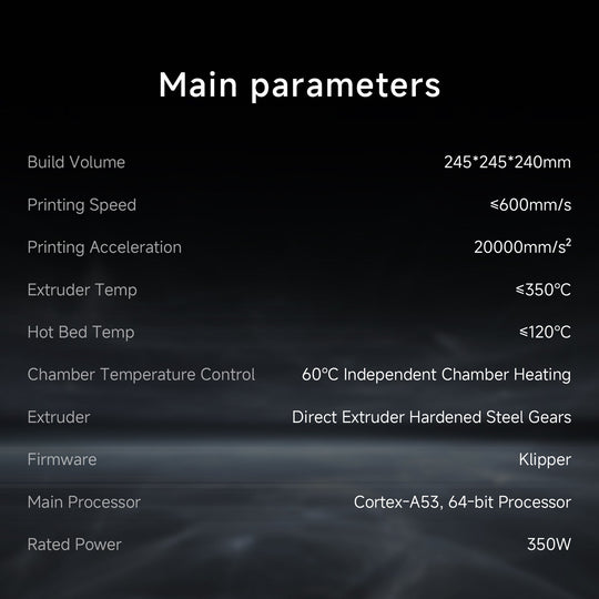 QIDI Q1 Pro 3D Printer - Main Parameters